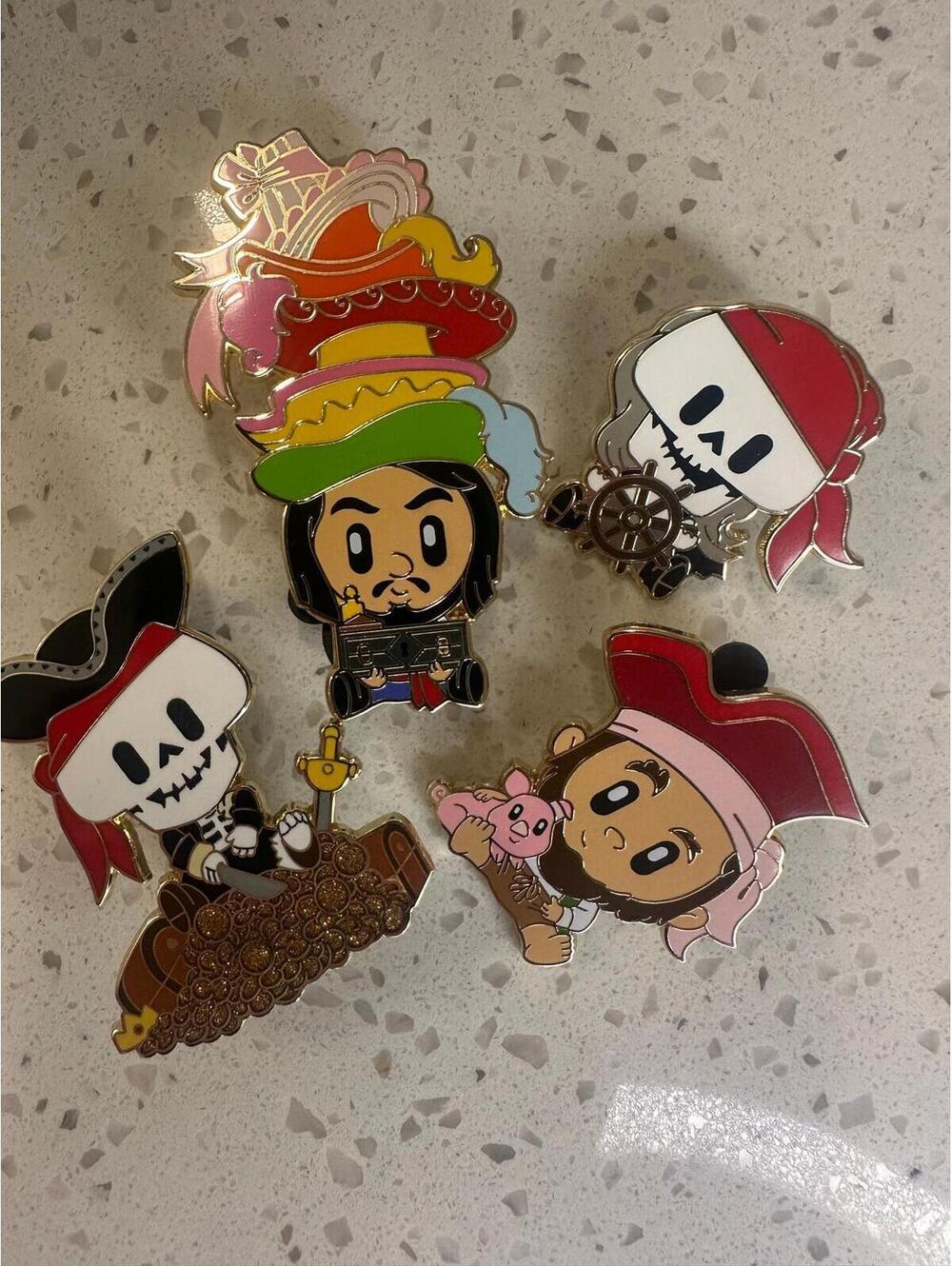 Disney adorbs pirates of the Caribbean lot of 4 chasers skeleton hat guy